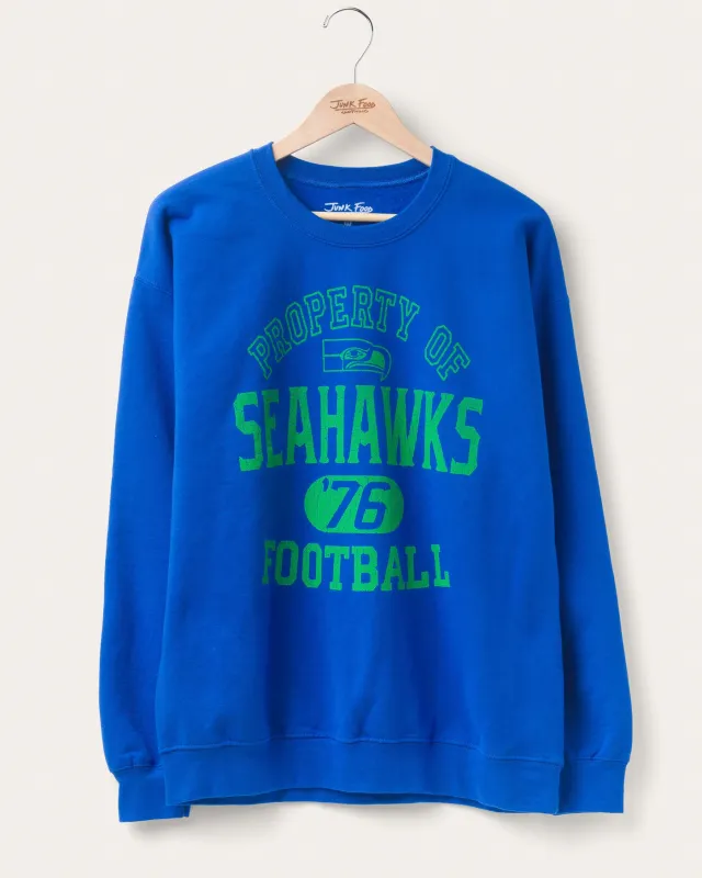 Seattle Seahawks Property Flea Market Crew Fleece sold by Junk Food Clothing