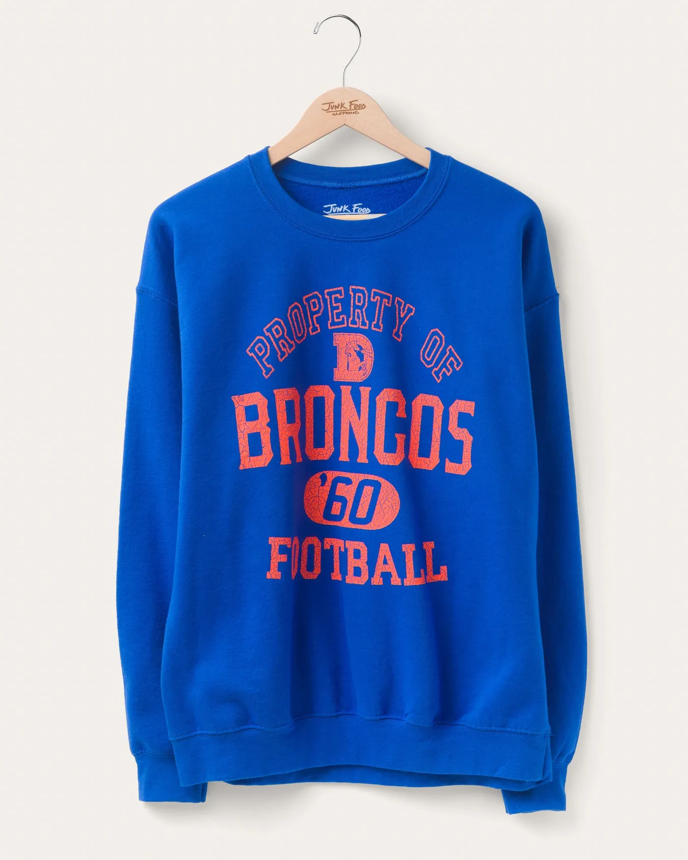 Denver Broncos Property Flea Market Crew Fleece sold by Junk Food Clothing