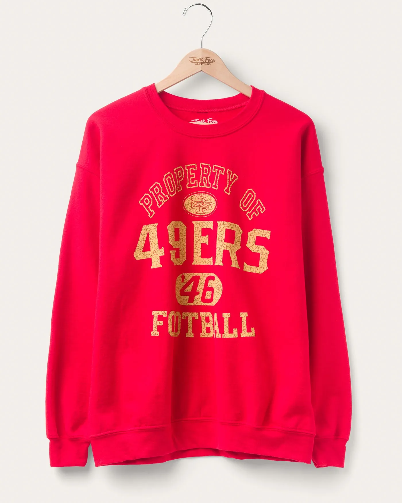 San Francisco 49ers Property Flea Market Crew Fleece sold by Junk Food Clothing