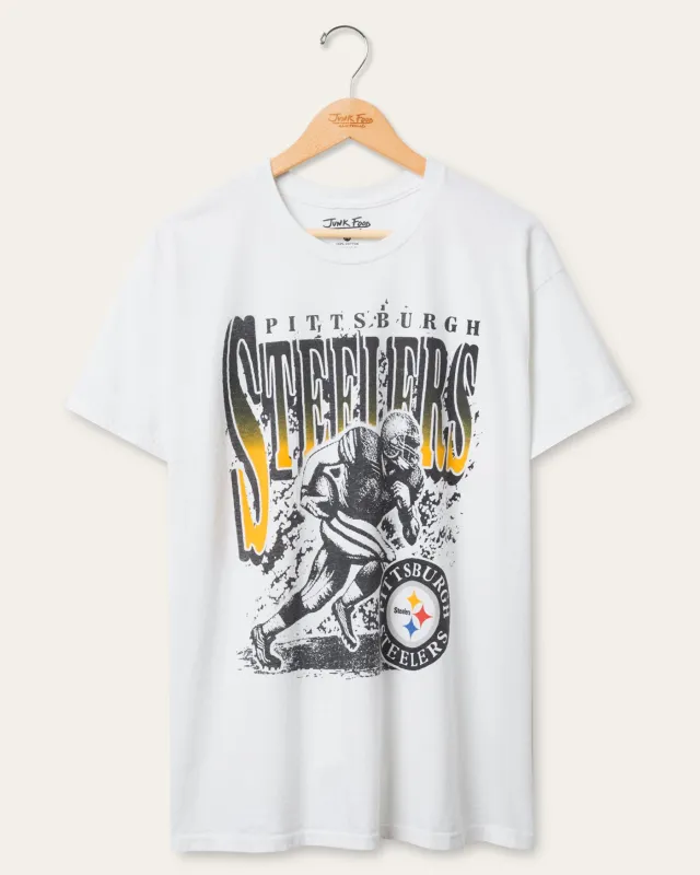 Pittsburgh Steelers Rushing Flea Market Tee sold by Junk Food Clothing