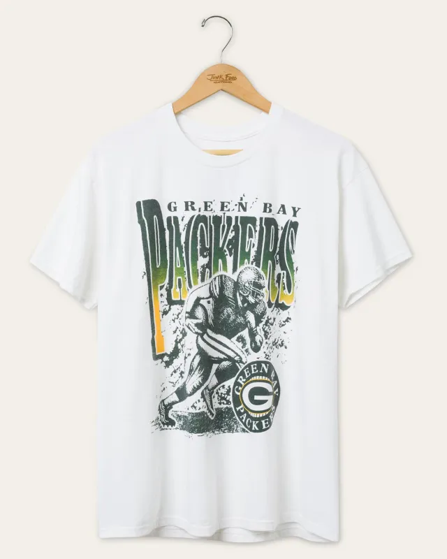 Green Bay Packers Rushing Flea Market Tee sold by Junk Food Clothing