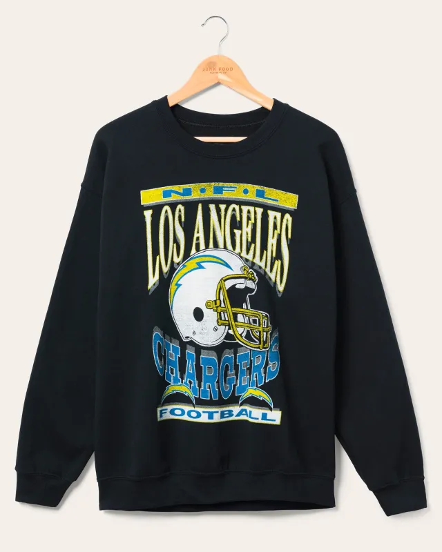 Los Angeles Chargers Helmet Flea Market Crew Fleece sold by Junk Food Clothing