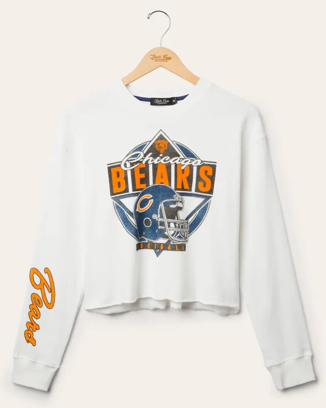 Women's Chicago Bears Helmet Crop Fleece sold by Junk Food Clothing