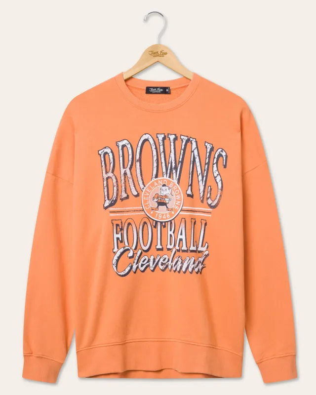 Cleveland Browns Lateral Crew Fleece sold by Junk Food Clothing