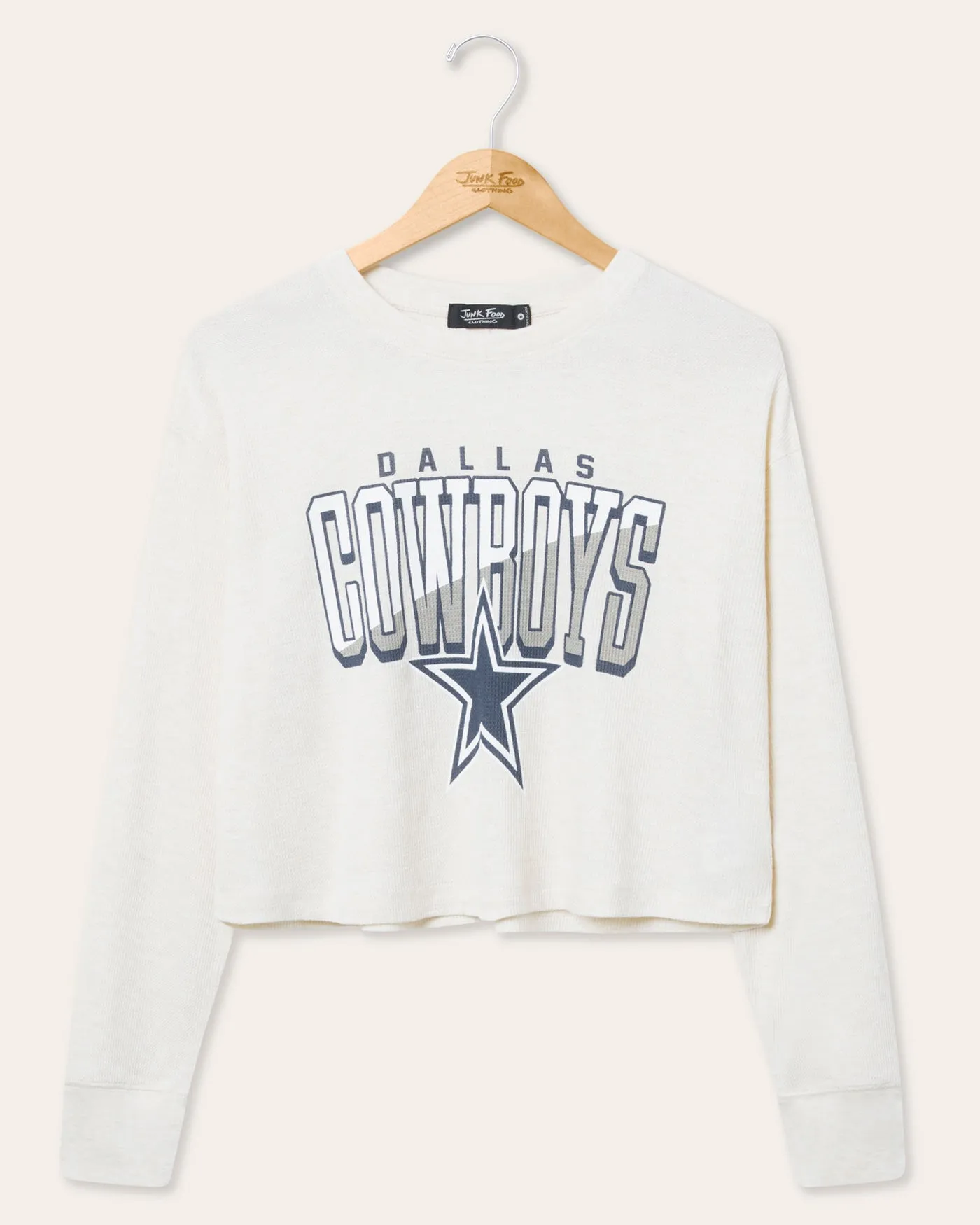 Women's Dallas Cowboys Slant Crop Thermal sold by Junk Food Clothing