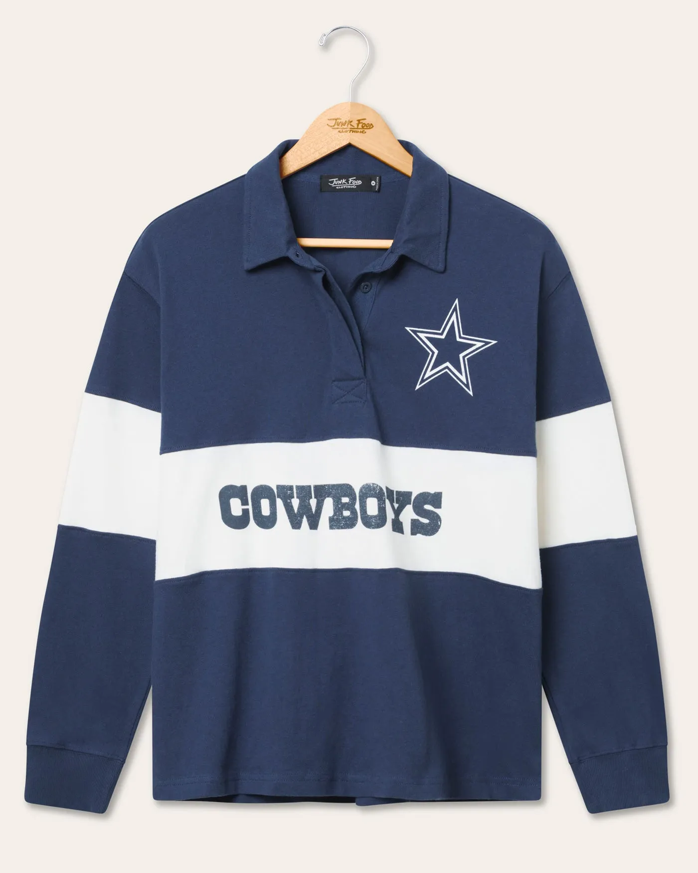 Women's Dallas Cowboys Rugby Long Sleeve sold by Junk Food Clothing