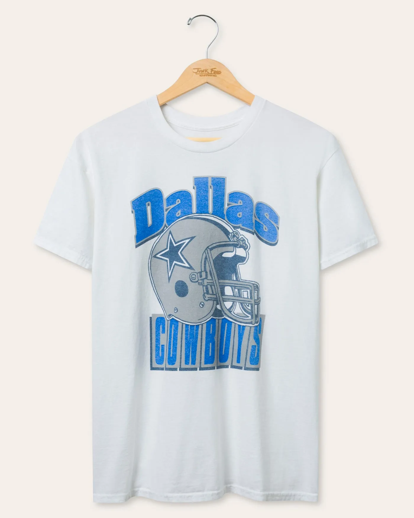 Dallas Cowboys Throwback Helmet Flea Market Tee sold by Junk Food Clothing