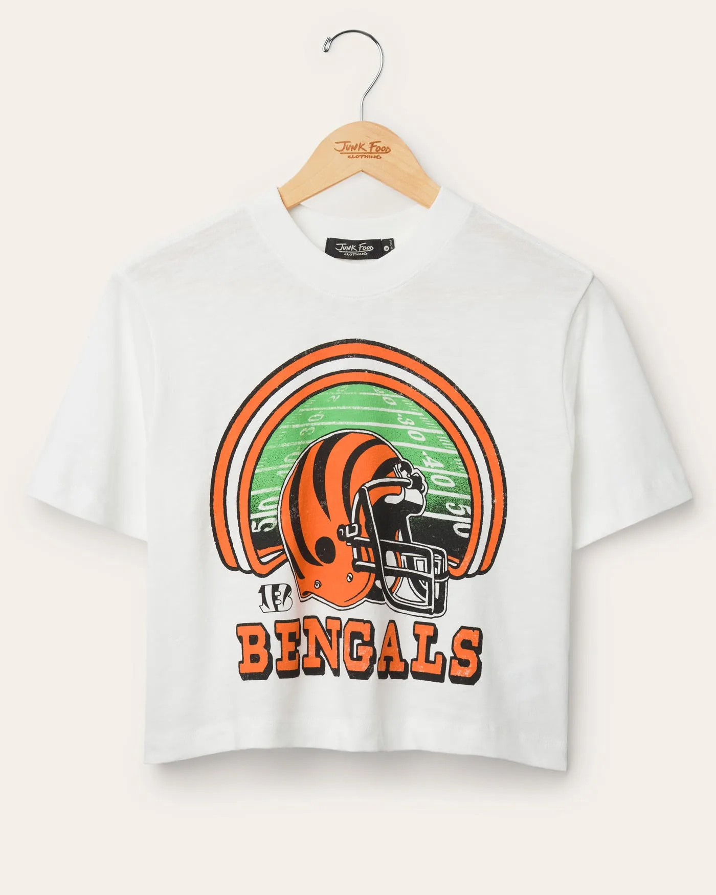 Women's Cincinnati Bengals Game Time Mock Neck Crop Tee sold by Junk Food Clothing