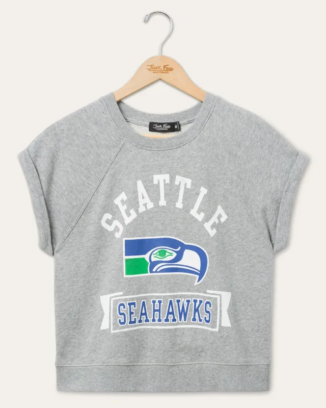Women's Seattle Seahawks Raglan Fleece Tank sold by Junk Food Clothing