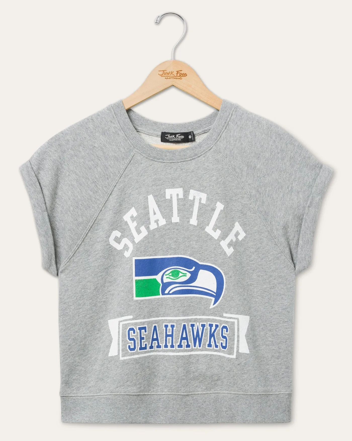 Women's Seattle Seahawks Raglan Fleece Tank sold by Junk Food Clothing