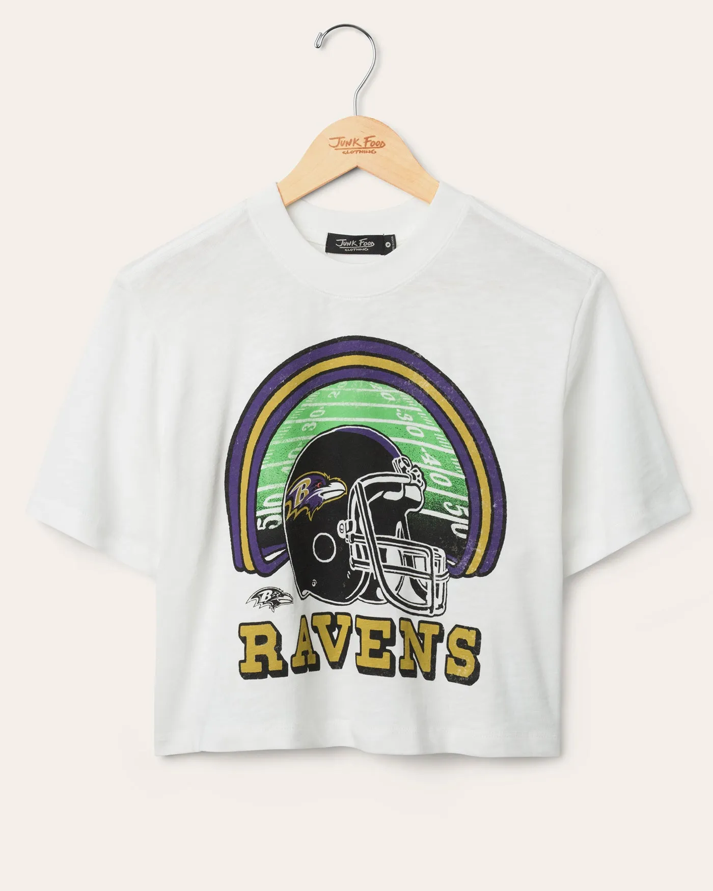 Women's Baltimore Ravens Game Time Mock Neck Crop Tee sold by Junk Food Clothing