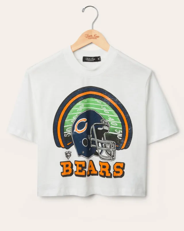 Women's Chicago Bears Game Time Mock Neck Crop Tee sold by Junk Food Clothing