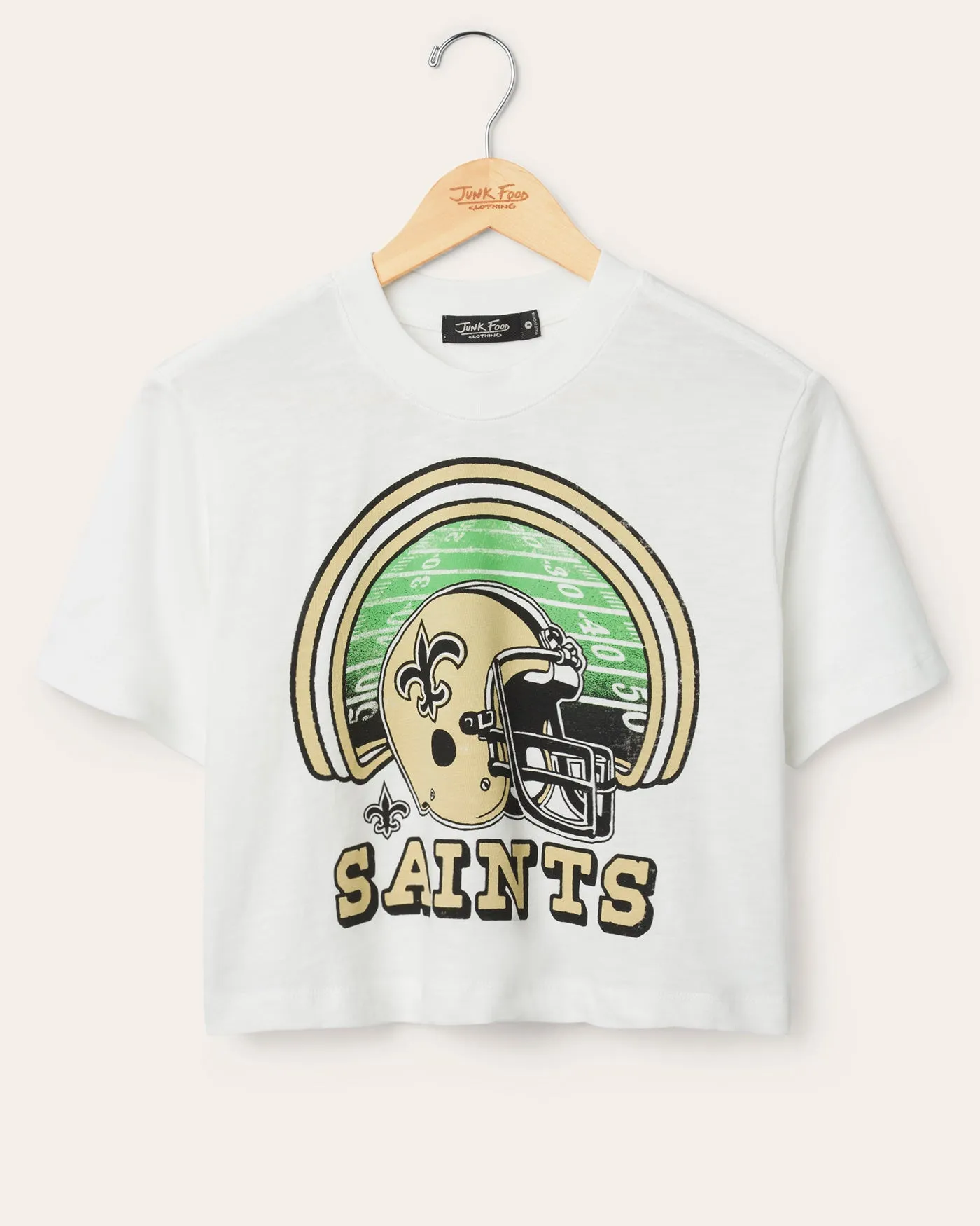 Women's New Orleans Saints Game Time Mock Neck Crop Tee sold by Junk Food Clothing