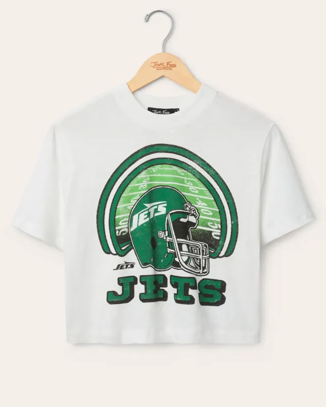 Women's New York Jets Game Time Mock Neck Crop Tee sold by Junk Food Clothing