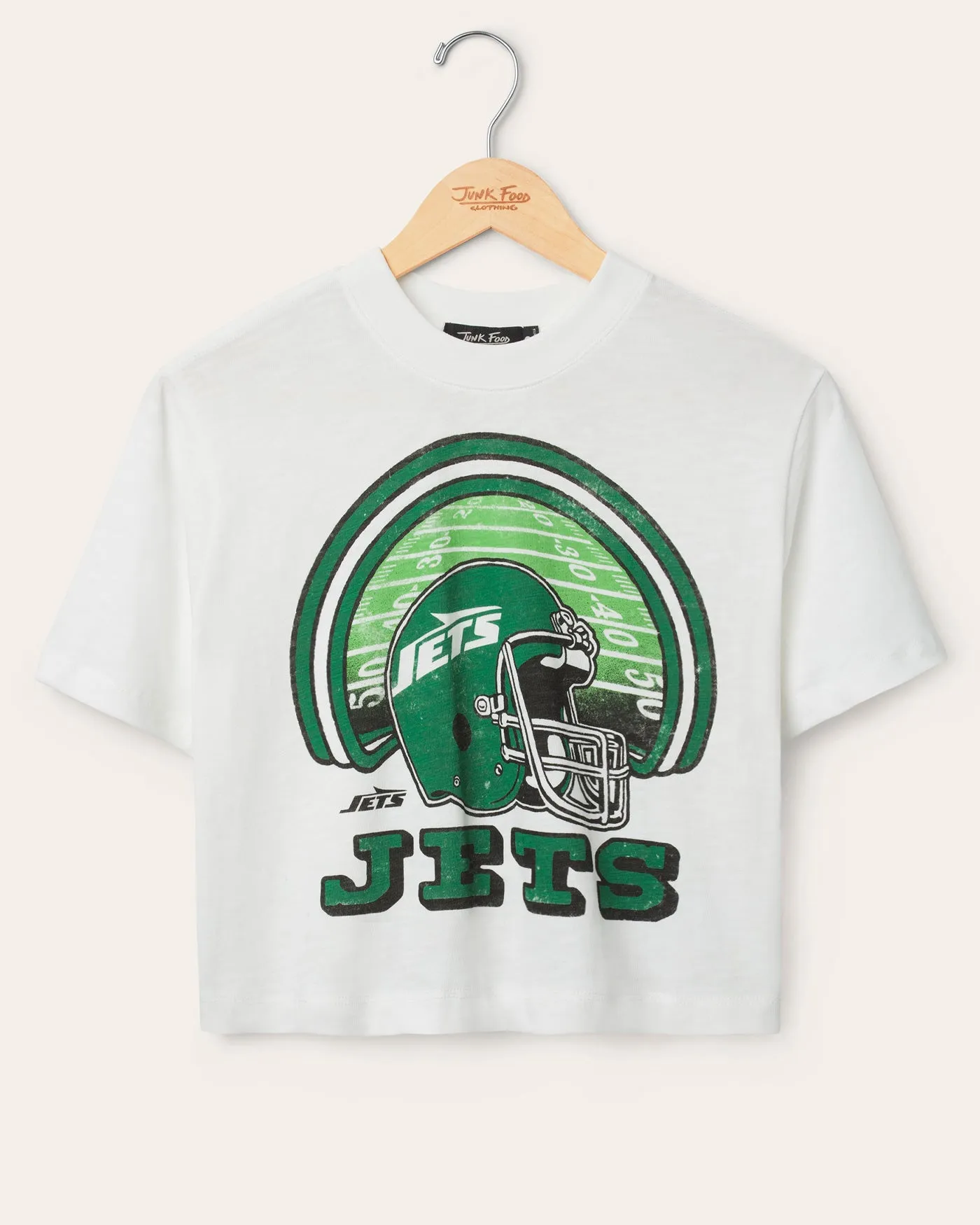 Women's New York Jets Game Time Mock Neck Crop Tee sold by Junk Food Clothing