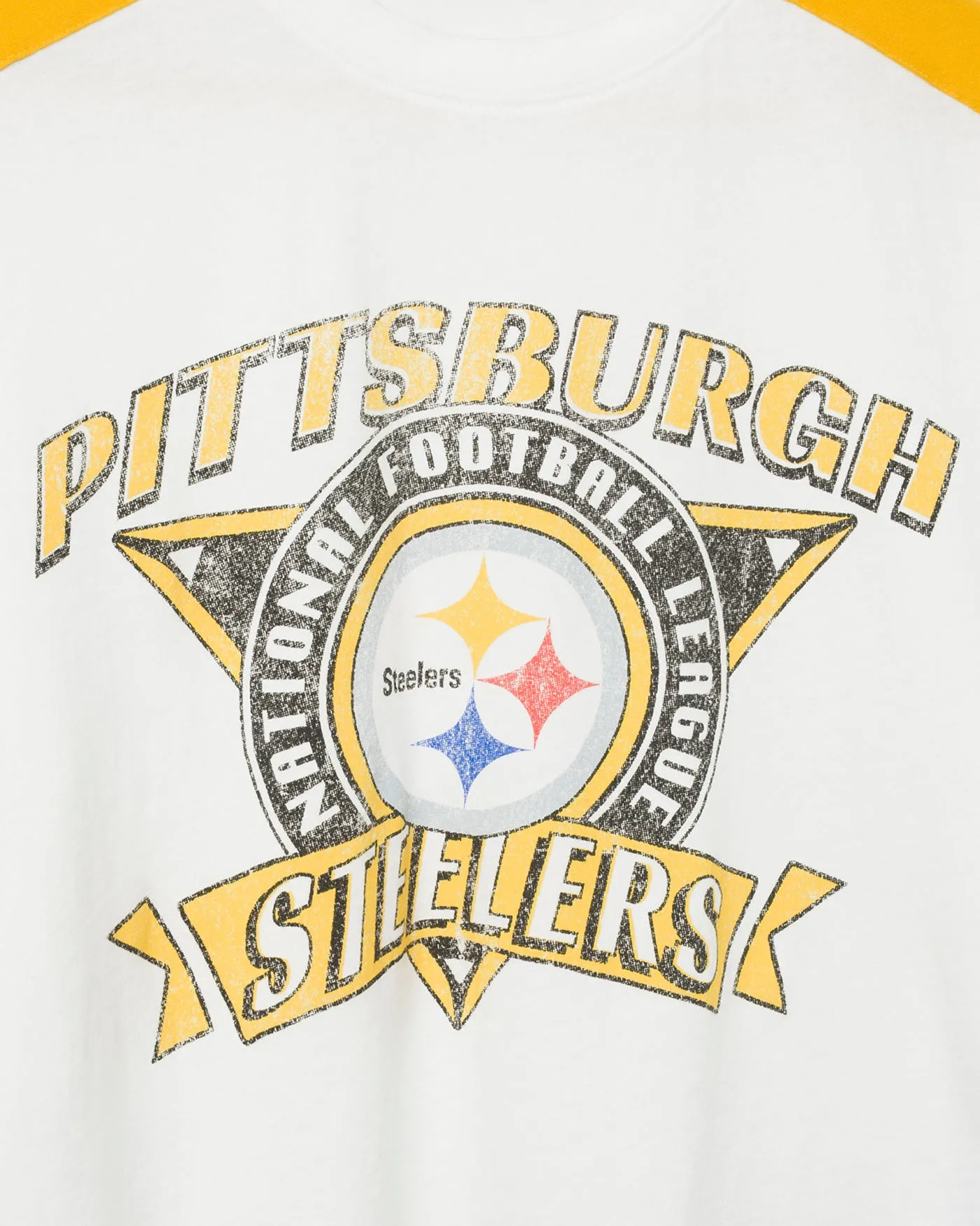 Women's Pittsburgh Steelers Striped Crop Tee sold by Junk Food Clothing product image thumbnail 3