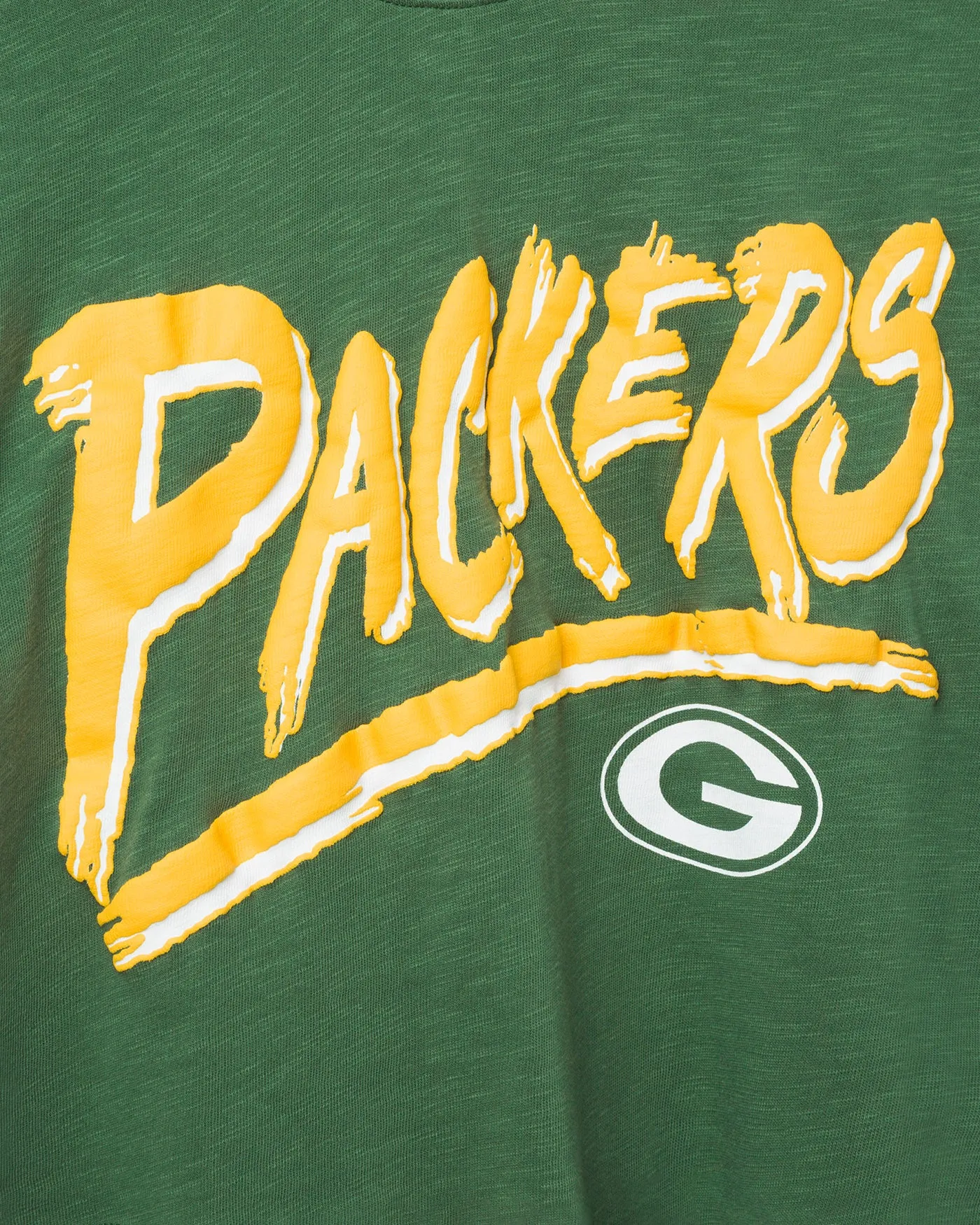 Women's Green Bay Packers Thrill Mock Neck Crop Tee sold by Junk Food Clothing product image thumbnail 3