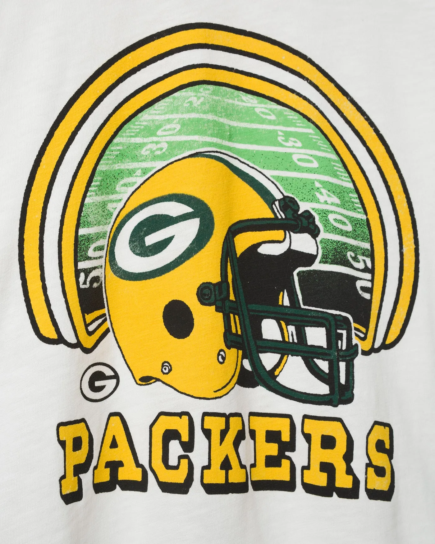 Women's Green Bay Packers Game Time Mock Neck Crop Tee sold by Junk Food Clothing product image thumbnail 5