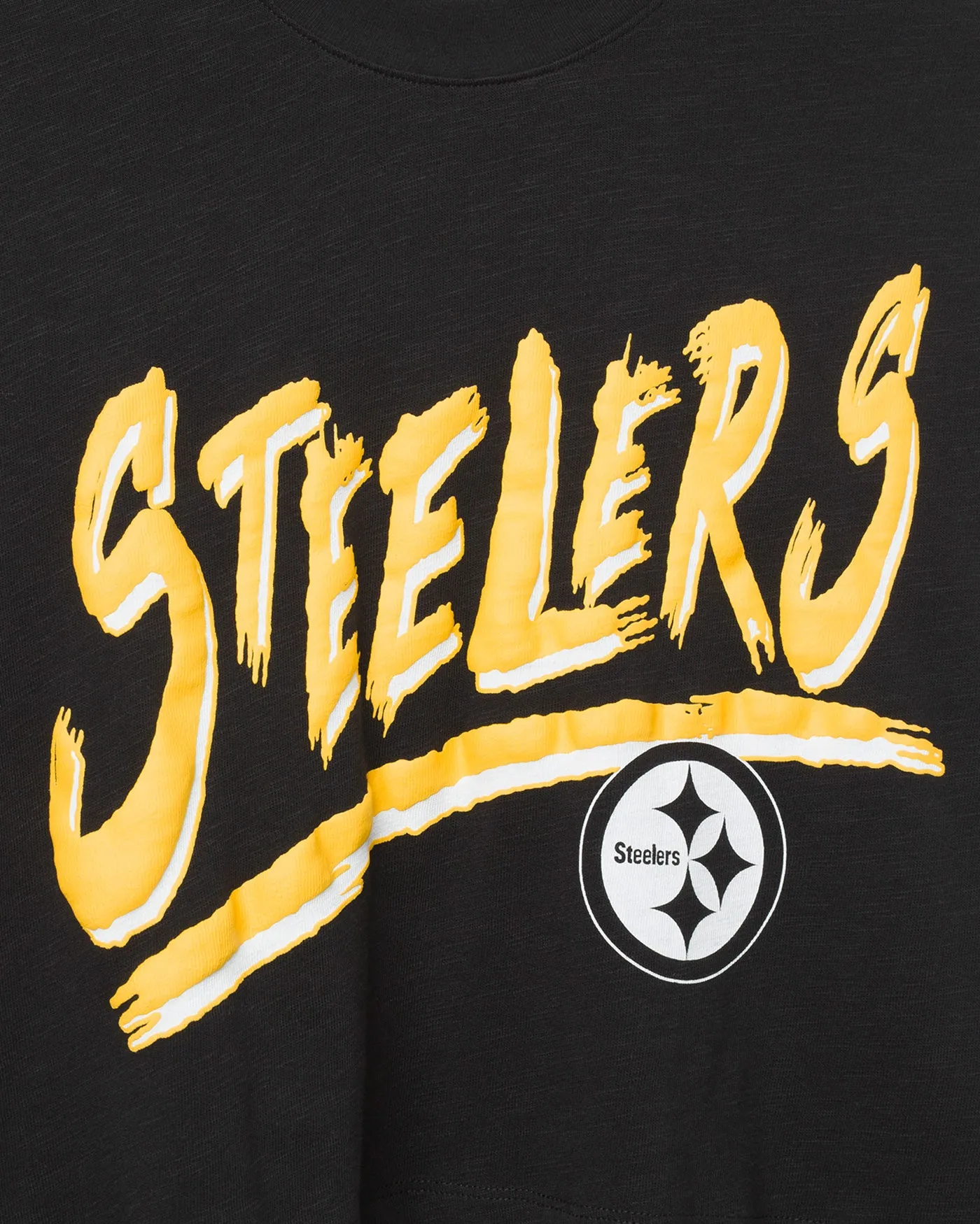 Women's Pittsburgh Steelers Thrill Mock Neck Crop Tee sold by Junk Food Clothing product image thumbnail 3