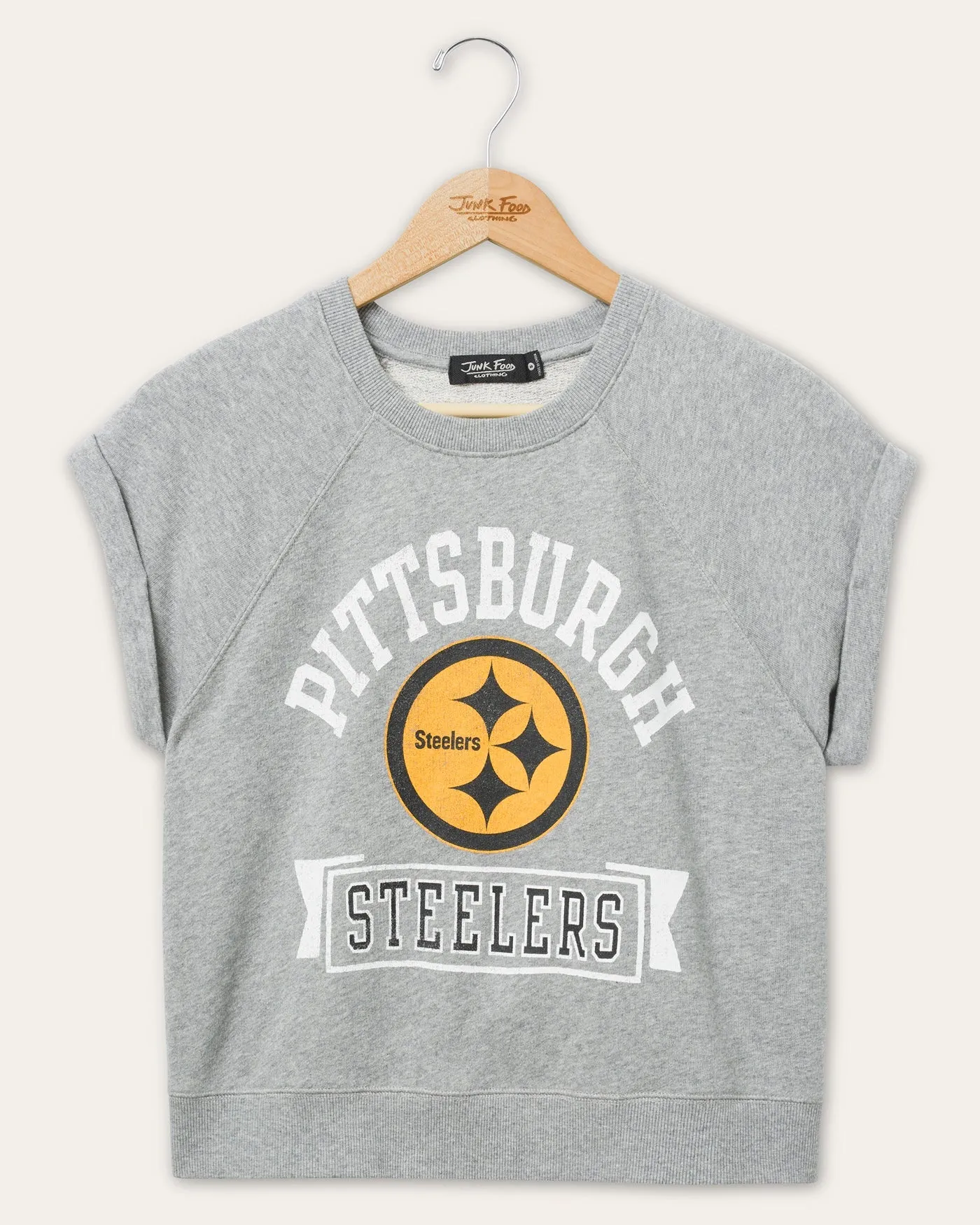 Women's Pittsburgh Steelers Raglan Fleece Tank sold by Junk Food Clothing