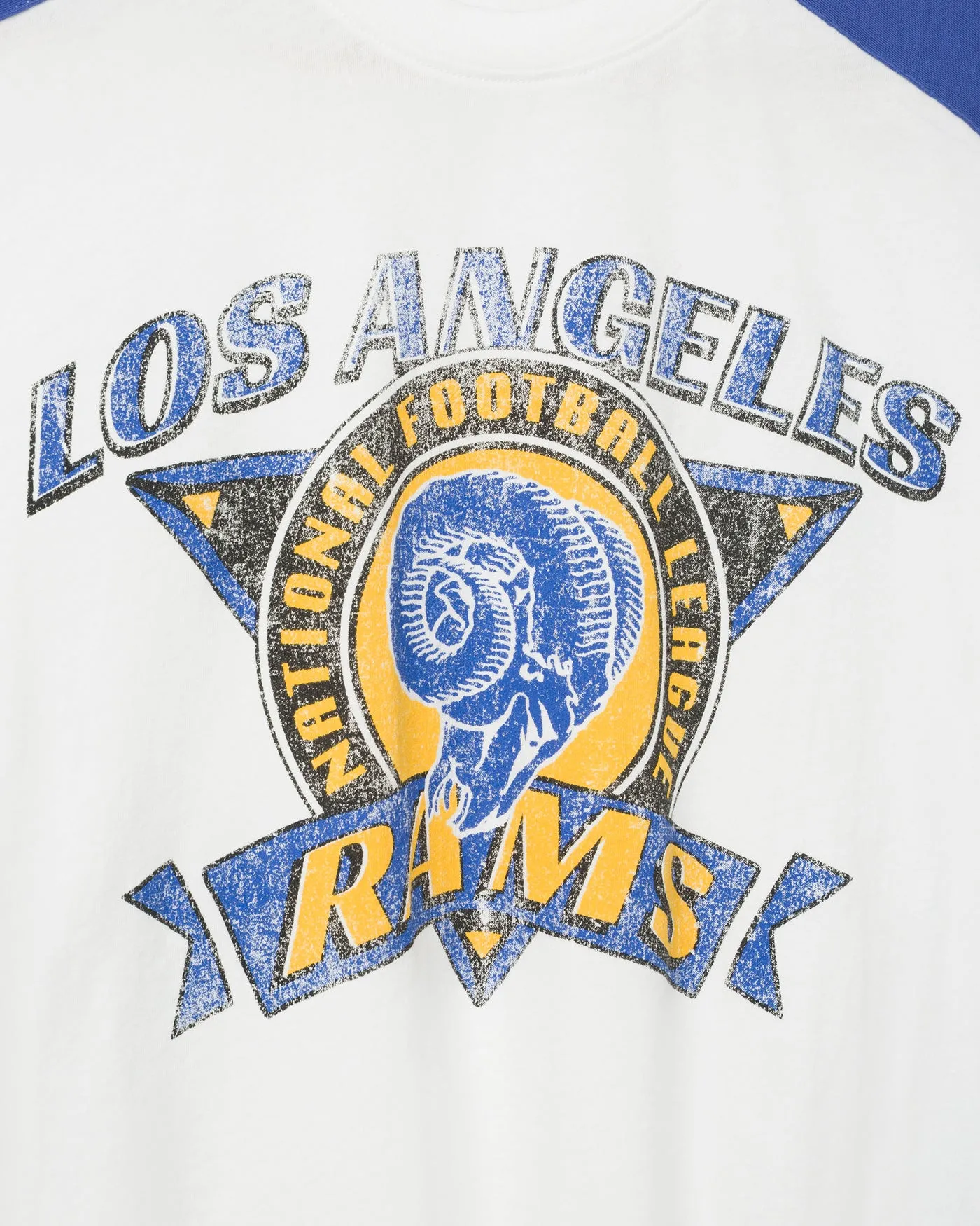 Women's Los Angeles Rams Striped Crop Tee sold by Junk Food Clothing product image thumbnail 3