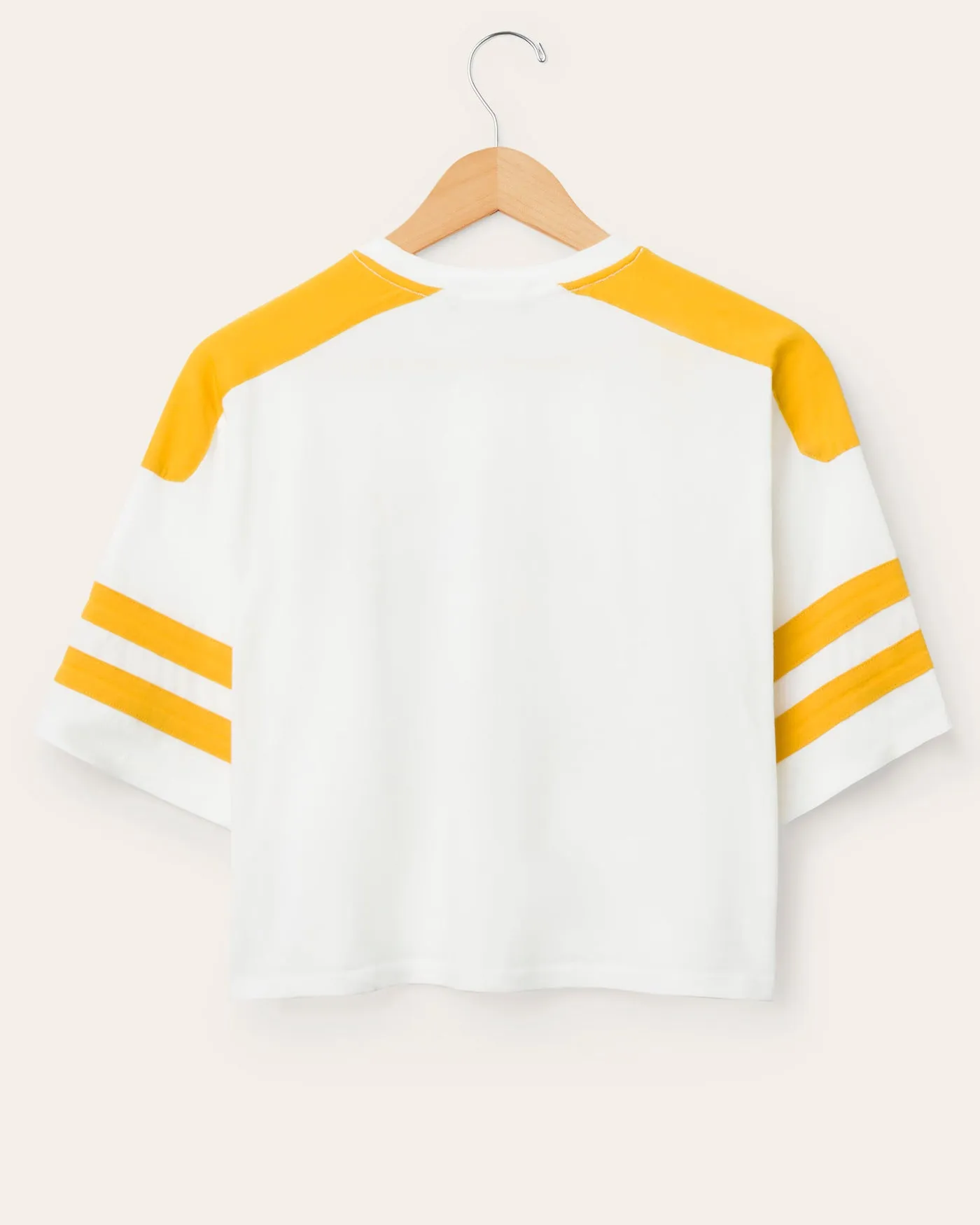 Women's Green Bay Packers Striped Crop Tee sold by Junk Food Clothing product image thumbnail 2