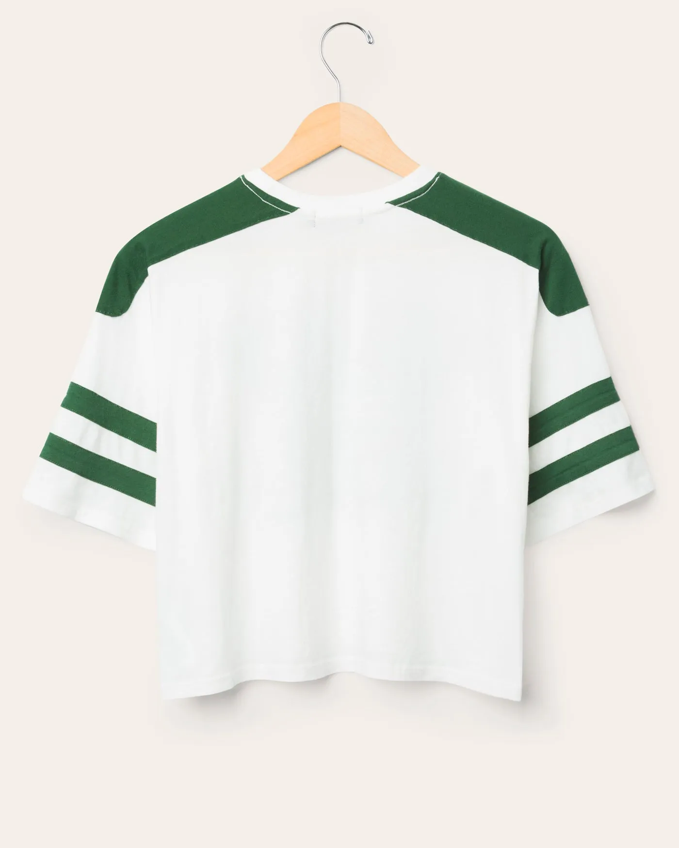 Women's New York Jets Striped Crop Tee sold by Junk Food Clothing product image thumbnail 2