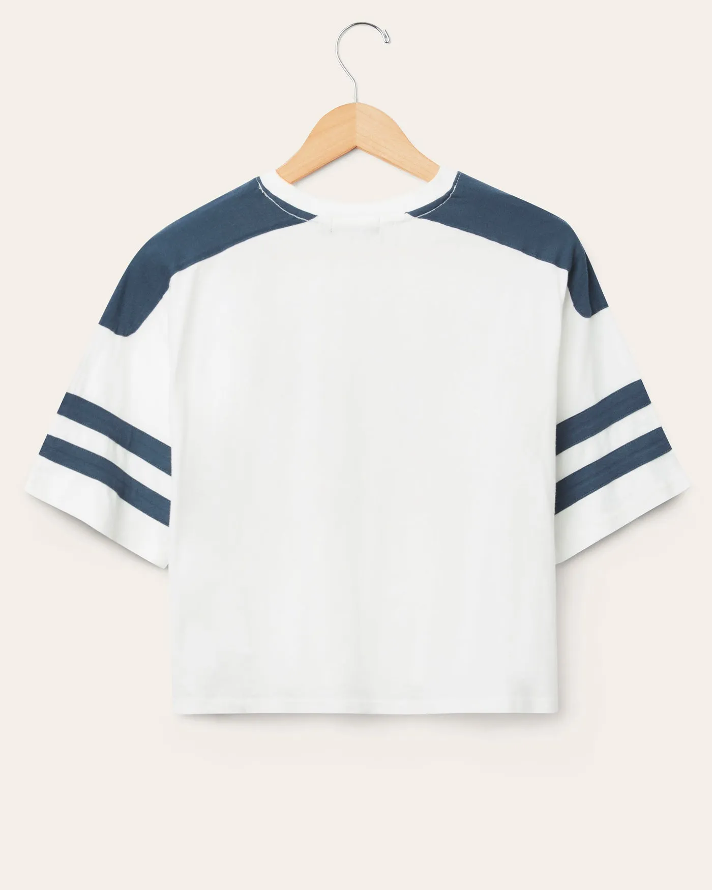 Women's Chicago Bears Striped Crop Tee sold by Junk Food Clothing product image thumbnail 2