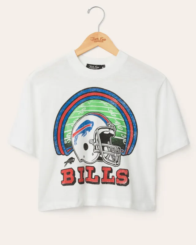 Women's Buffalo Bills Game Time Mock Neck Crop Tee sold by Junk Food Clothing