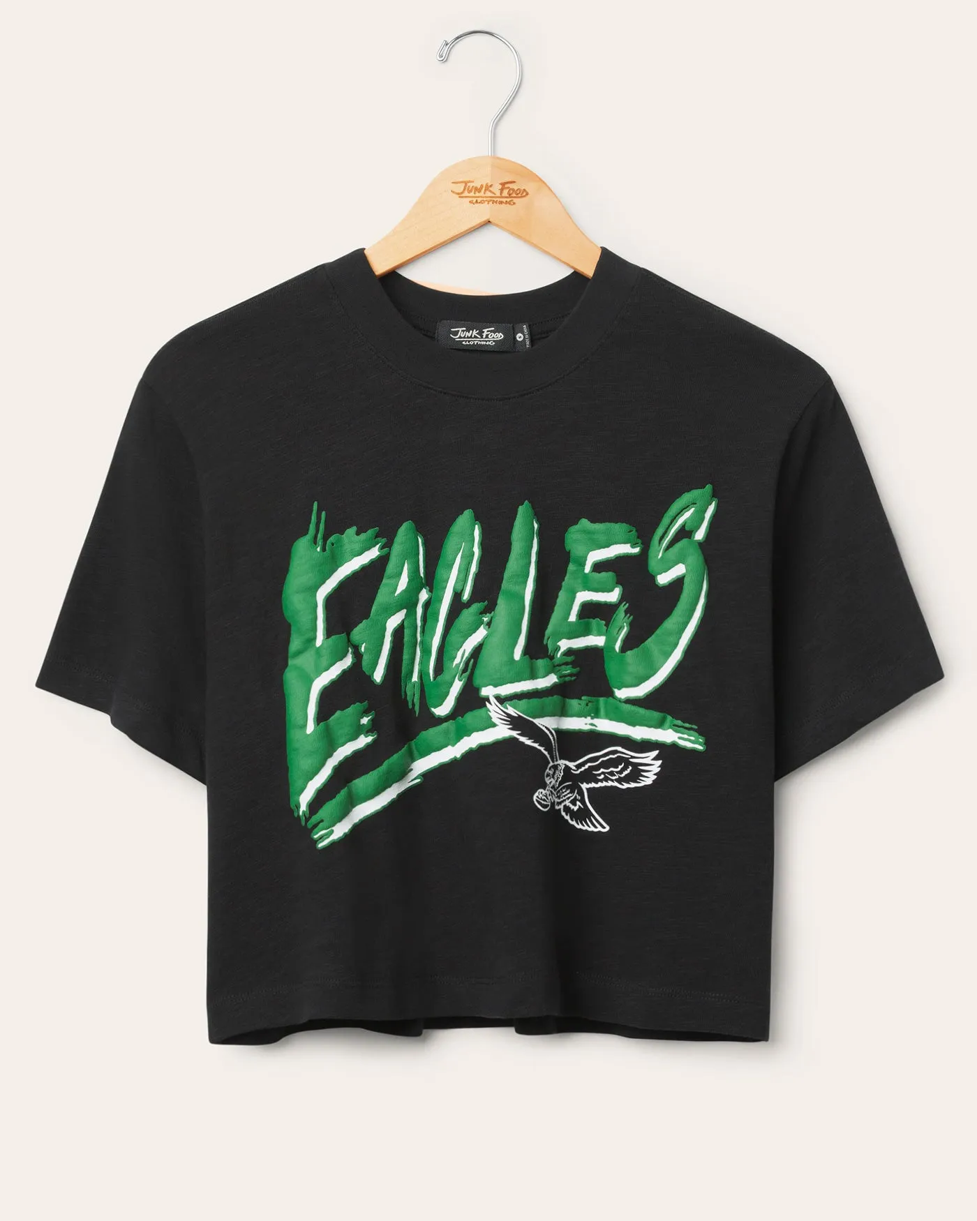 Women's Philadelphia Eagles Thrill Mock Neck Crop Tee sold by Junk Food Clothing