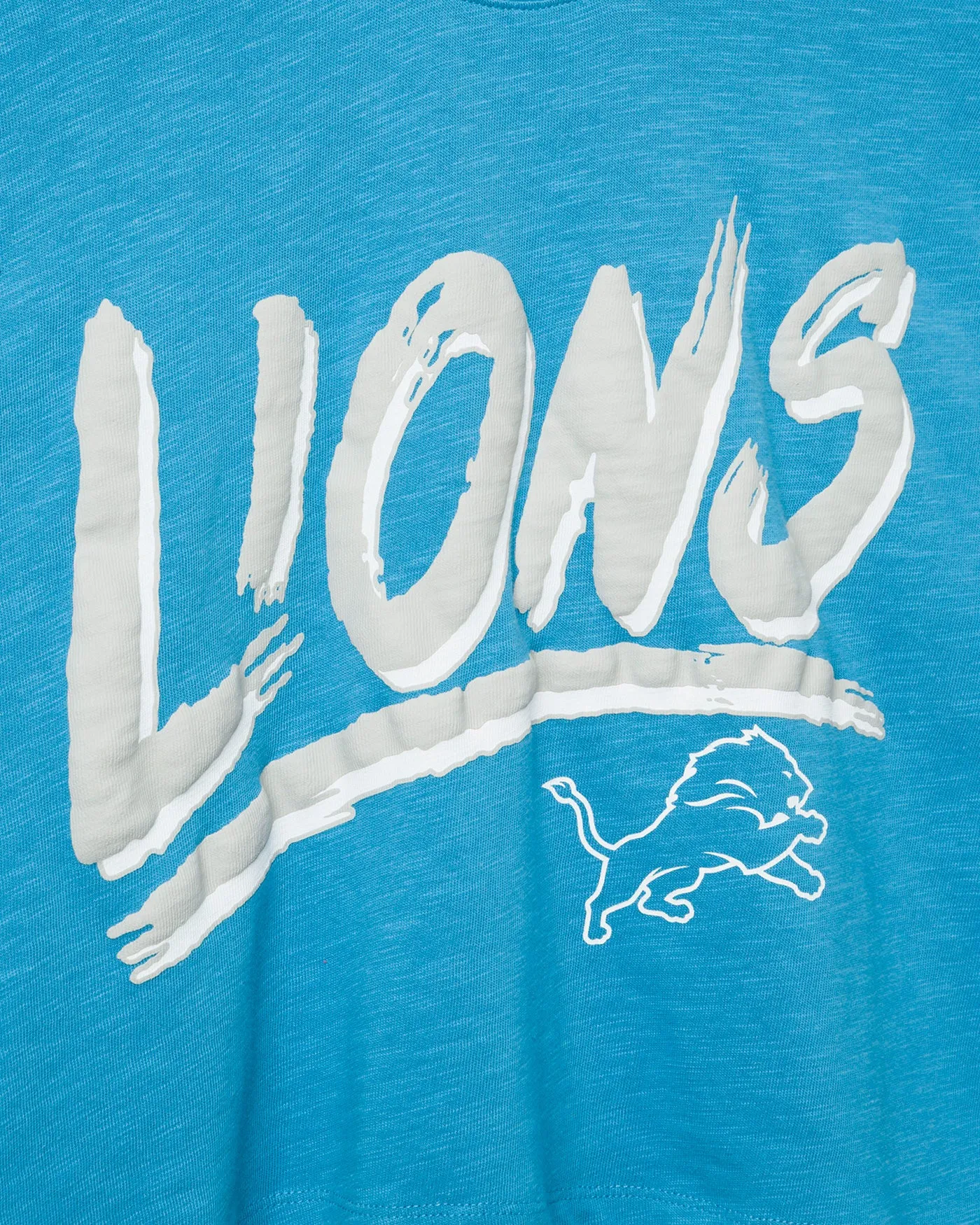 Women's Detroit Lions Thrill Mock Neck Crop Tee sold by Junk Food Clothing product image thumbnail 3