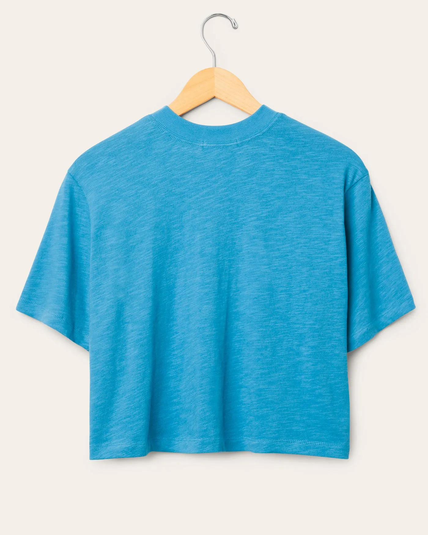 Women's Detroit Lions Thrill Mock Neck Crop Tee sold by Junk Food Clothing product image thumbnail 2