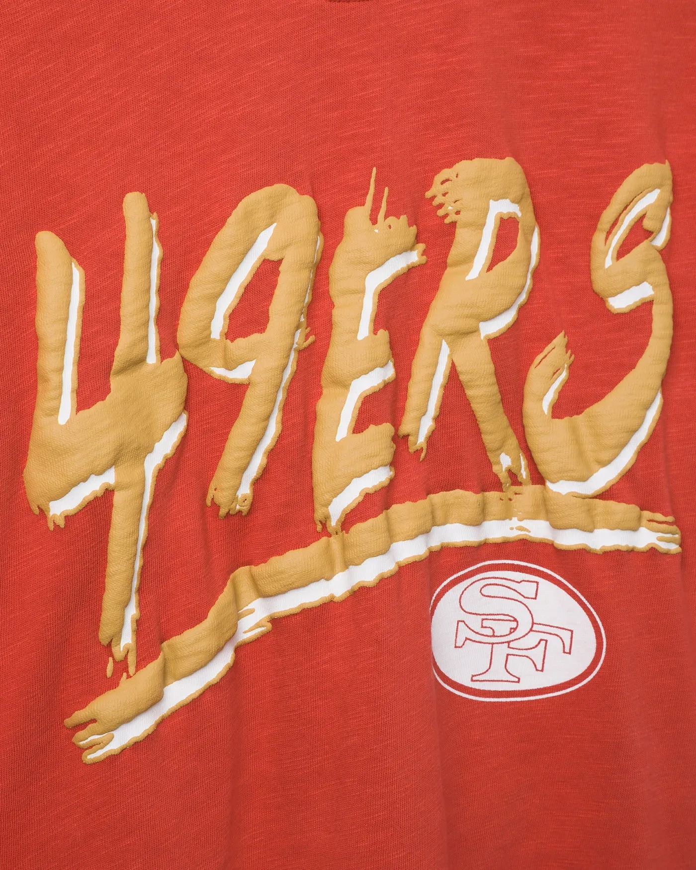 Women's San Francisco 49ers Thrill Mock Neck Crop Tee sold by Junk Food Clothing product image thumbnail 3