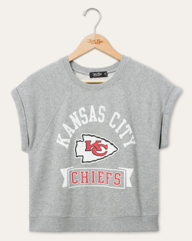 Women's Kansas City Chiefs Raglan Fleece Tank sold by Junk Food Clothing