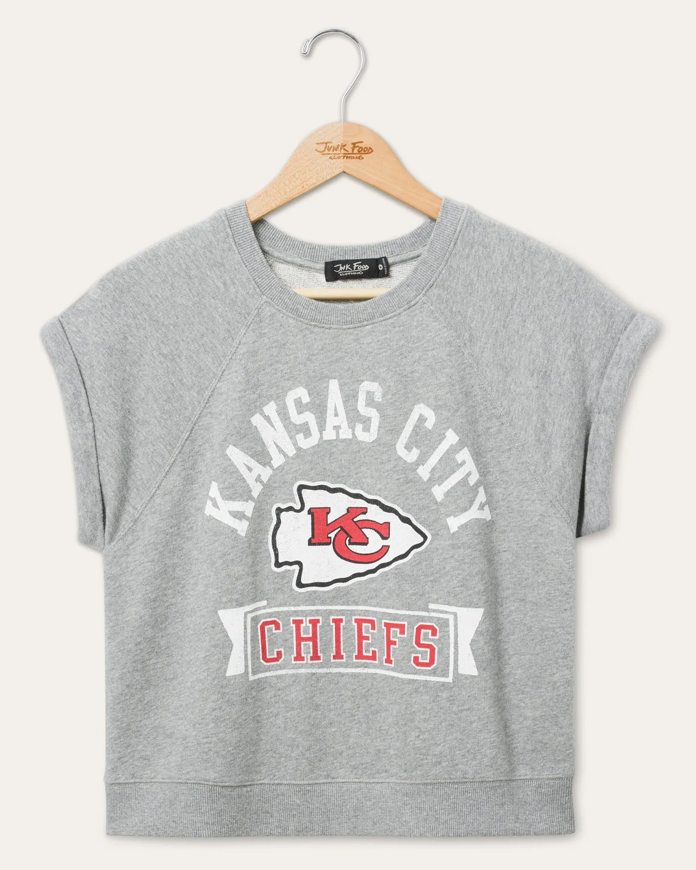 Women's Kansas City Chiefs Raglan Fleece Tank sold by Junk Food Clothing