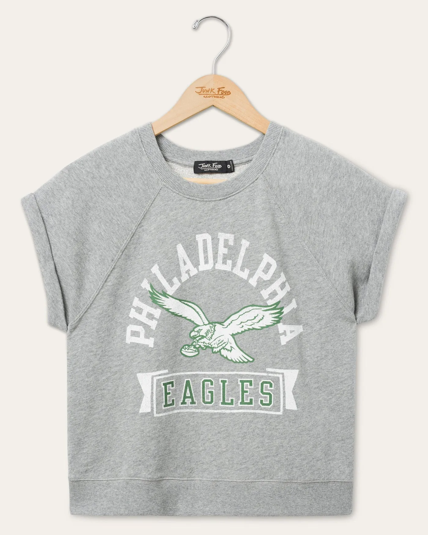 Women's Philadelphia Eagles Raglan Fleece Tank sold by Junk Food Clothing