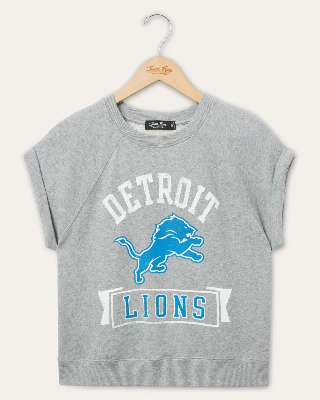 Women's Detroit Lions Raglan Fleece Tank sold by Junk Food Clothing