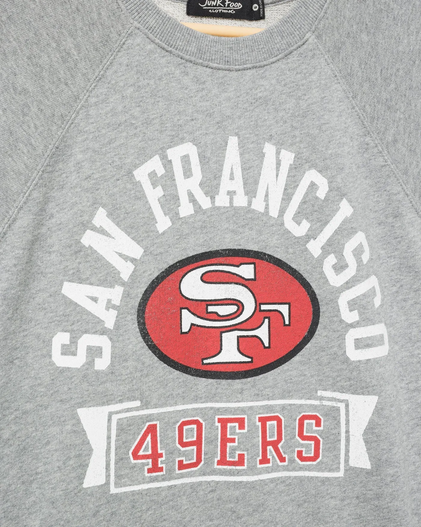 Women's San Francisco 49ers Raglan Fleece Tank sold by Junk Food Clothing product image thumbnail 3