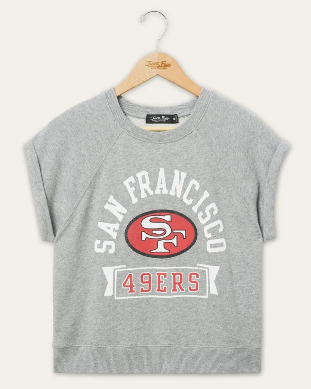 Women's San Francisco 49ers Raglan Fleece Tank sold by Junk Food Clothing