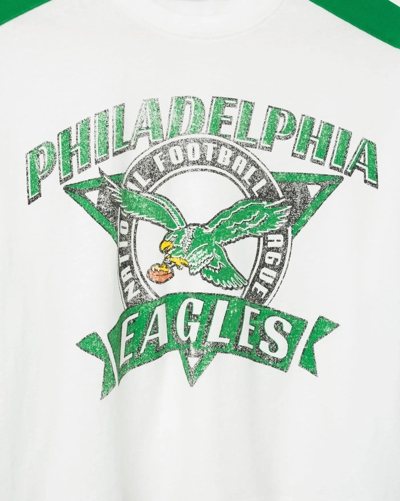 Women's Philadelphia Eagles Striped Crop Tee sold by Junk Food Clothing product image thumbnail 5