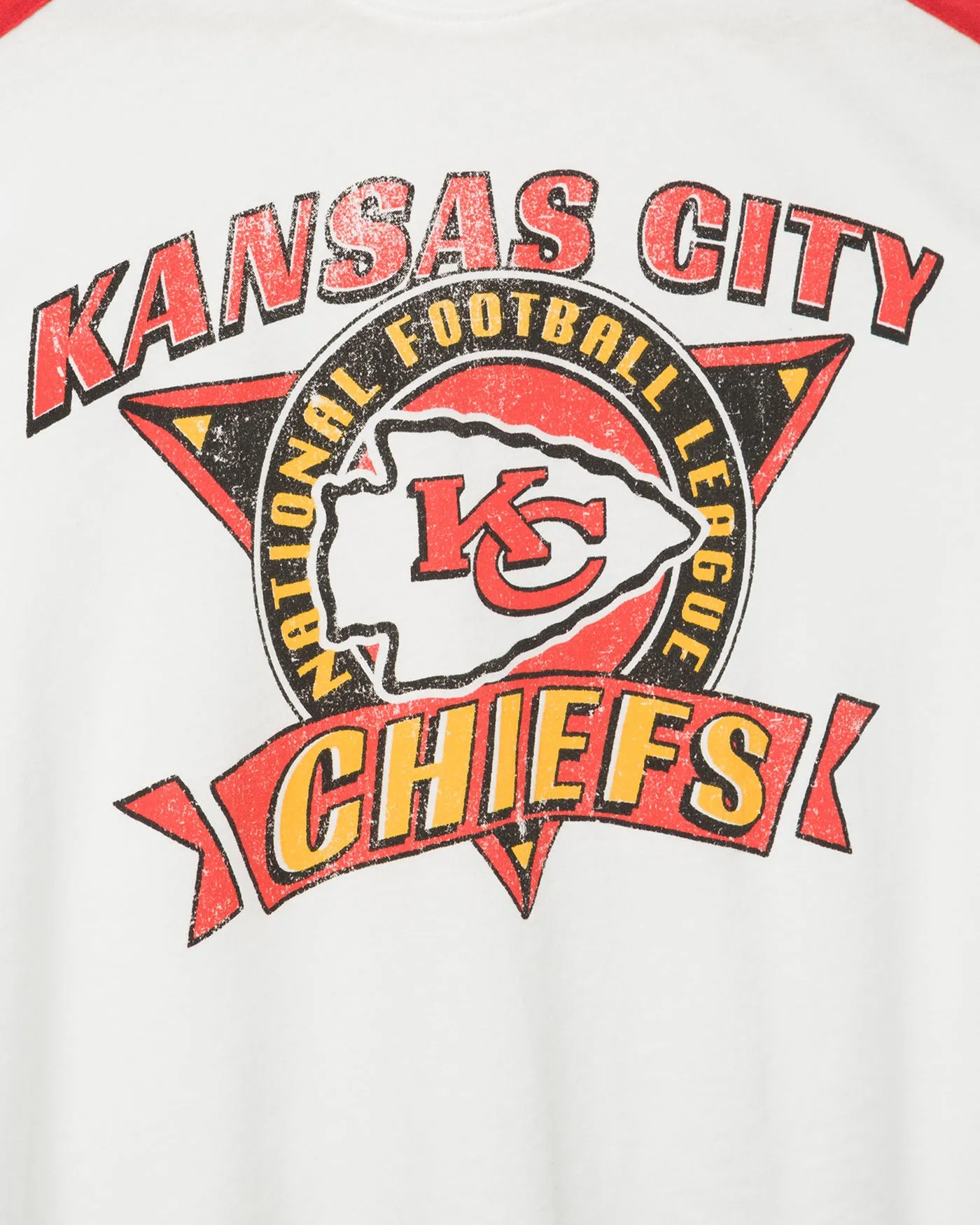 Women's Kansas City Chiefs Striped Crop Tee sold by Junk Food Clothing product image thumbnail 5