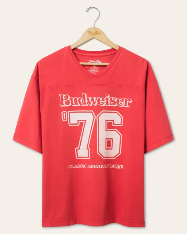 Budweiser King of Beers '76 Hockey Tee sold by Junk Food Clothing