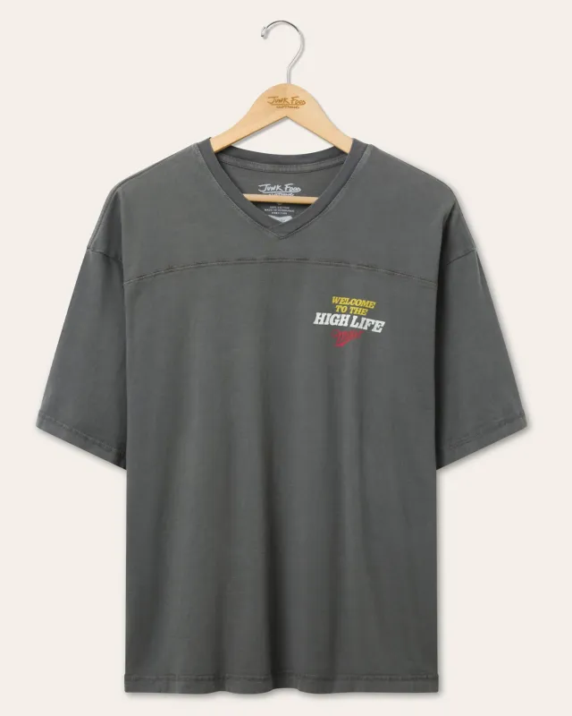 Welcome to the High Life Hockey Tee made by Junk Food Clothing