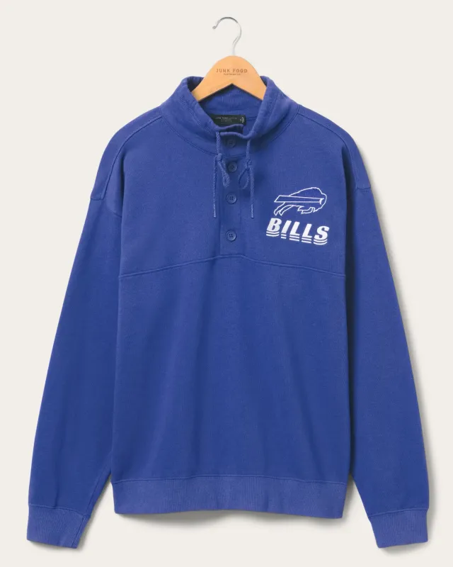 Buffalo Bills Mock Button Up Fleece made by Junk Food Clothing