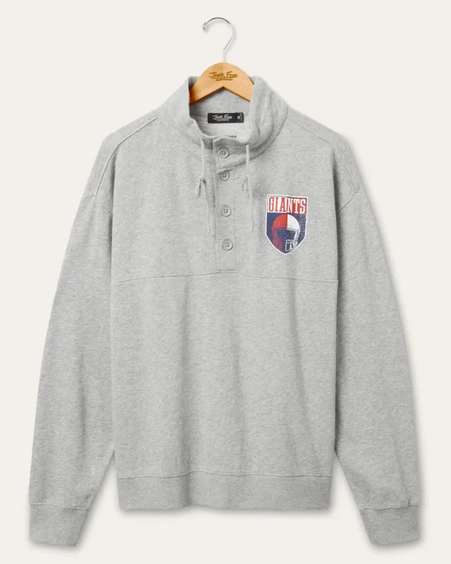 New York Giants Slant Button Up Fleece sold by Junk Food Clothing