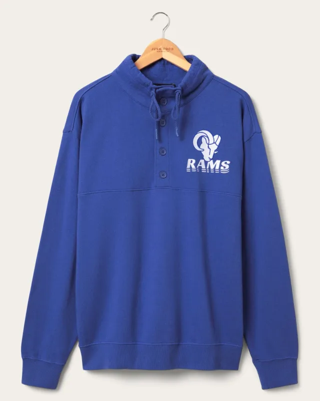 Los Angeles Rams Mock Button Up Fleece sold by Junk Food Clothing