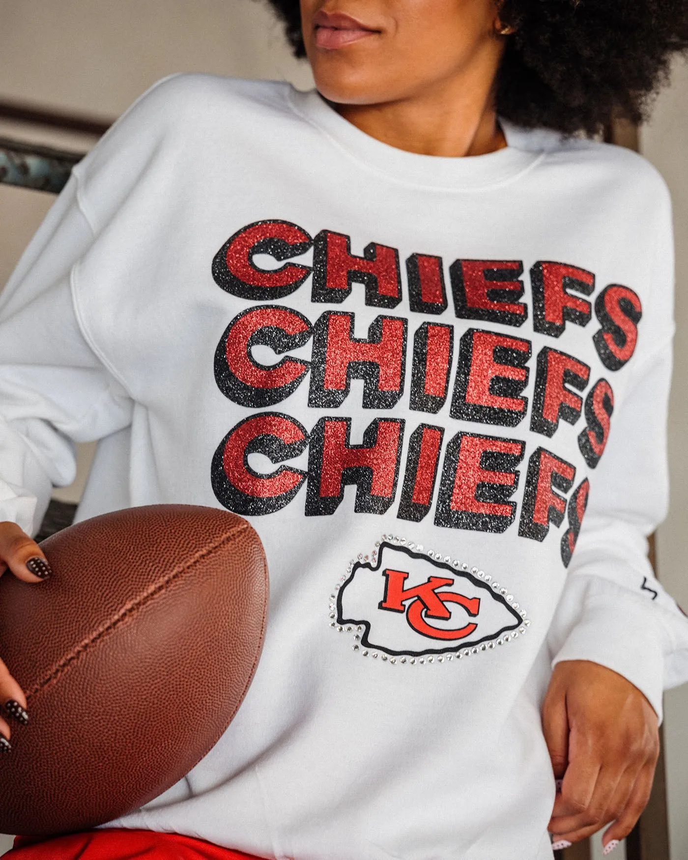 Kansas City Chiefs Repeat Bling Flea Market Crew Fleece sold by Junk Food Clothing product image thumbnail 4