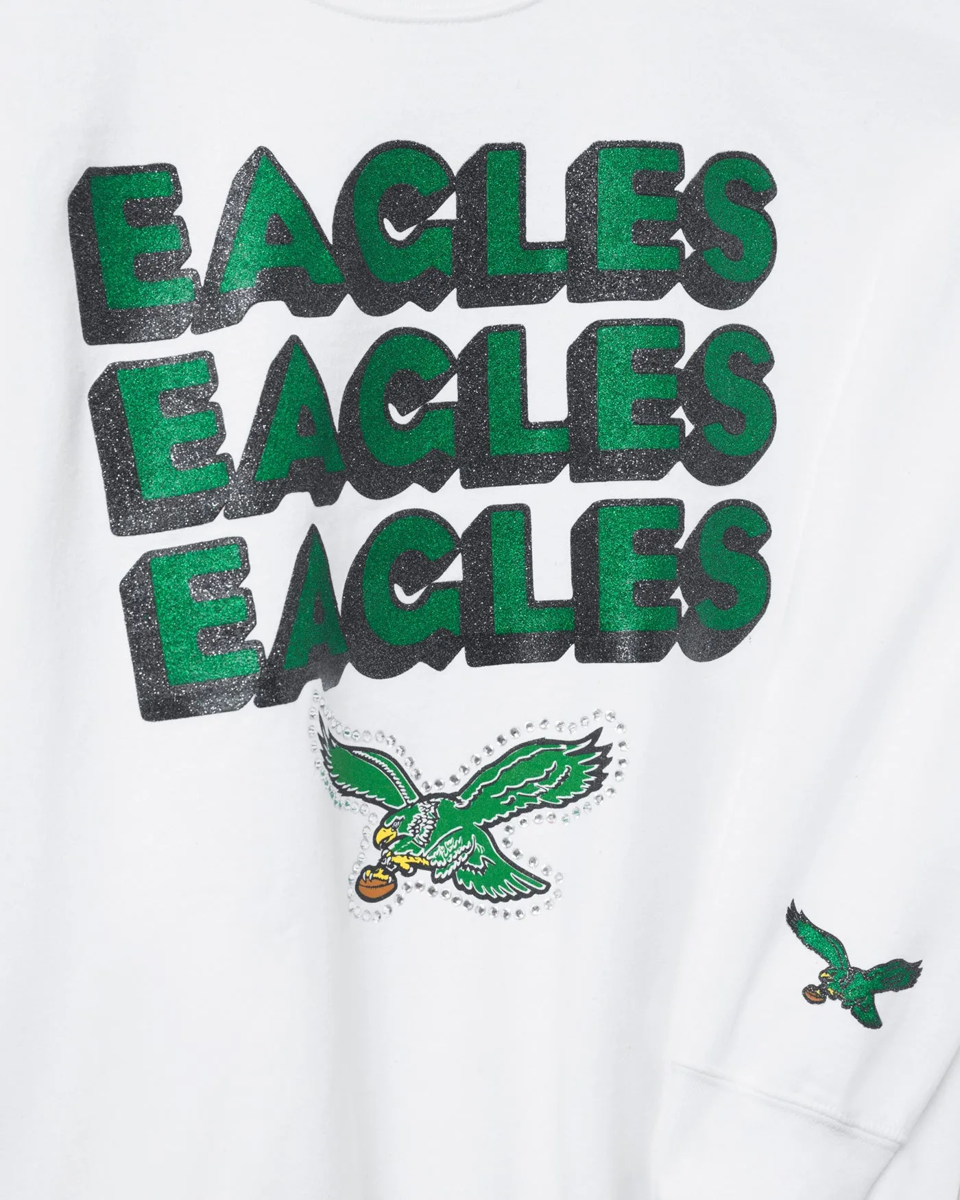 Philadelphia Eagles Repeat Bling Flea Market Crew Fleece sold by Junk Food Clothing product image thumbnail 3