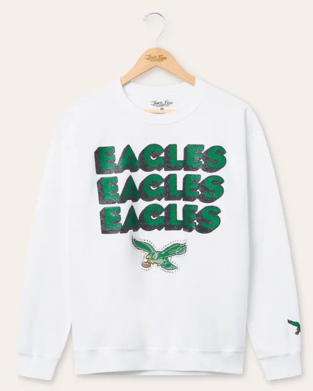 Philadelphia Eagles Repeat Bling Flea Market Crew Fleece sold by Junk Food Clothing