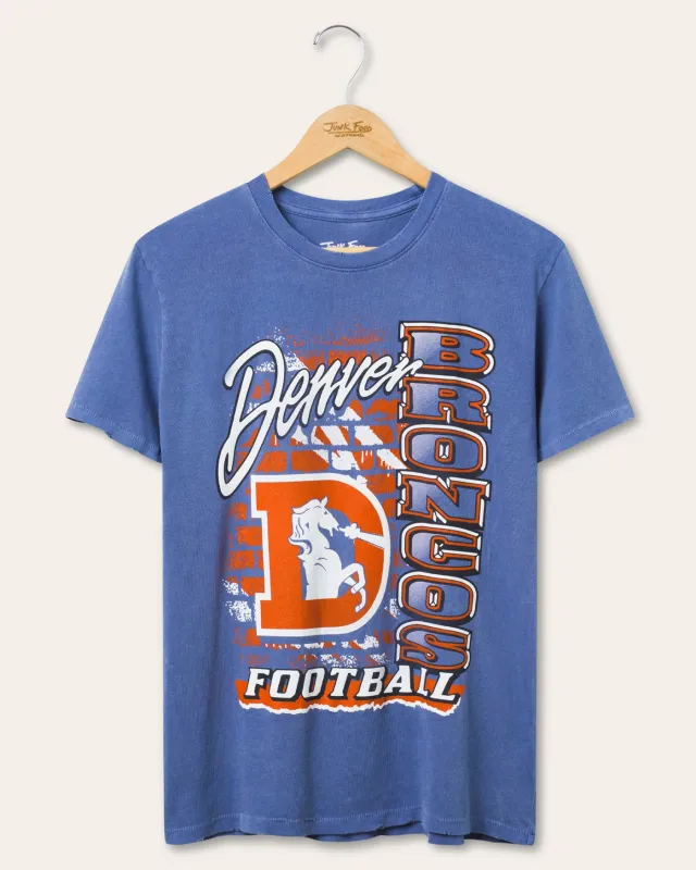 Women's Denver Broncos Brick Vintage Tee sold by Junk Food Clothing